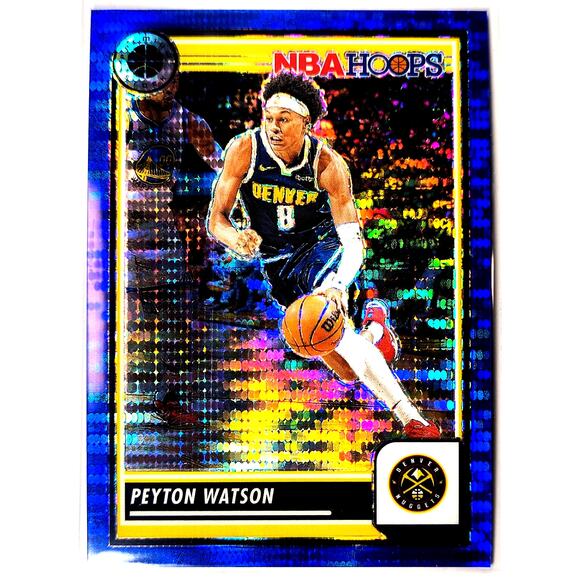 2023-24 NBA Hoops Premium Stock PEYTON WATSON #266 Blue Pulsar Prizm 36/75 - Picture 1 of 2